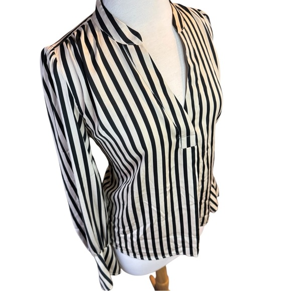 Banana Republic Black and White Striped Blouse - Picture 2 of 4